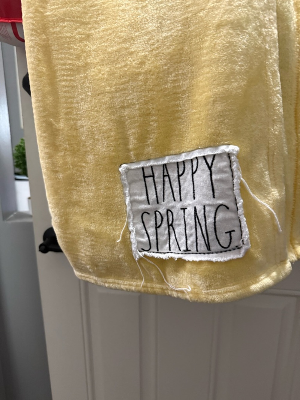 Happy Spring Yellow Rae Dunn Throw
